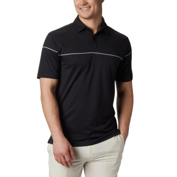 Columbia Omni-Wick Breaker Golf, Polo Negros Para Hombre | 821936-PXY